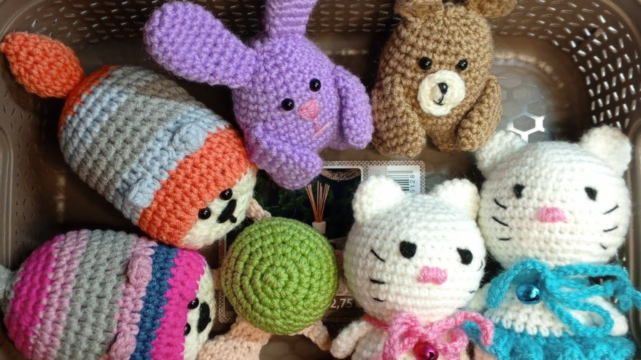 Игрушки крючком из остатков пряжи
