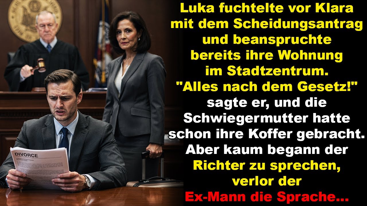 Der Ehemann fuchtelte mit dem Scheidungsantrag und wollte die Wohnung, doch als der Richter sprach …