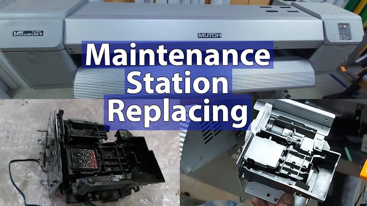 Mutoh ValueJet Maintenance Station Replacing / Changing in detail