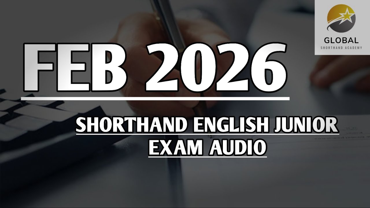 FEB 2026 SHORTHAND ENGLISH JUNIOR DOTE EXAM AUDIO 🔊✍🏼🏆✨