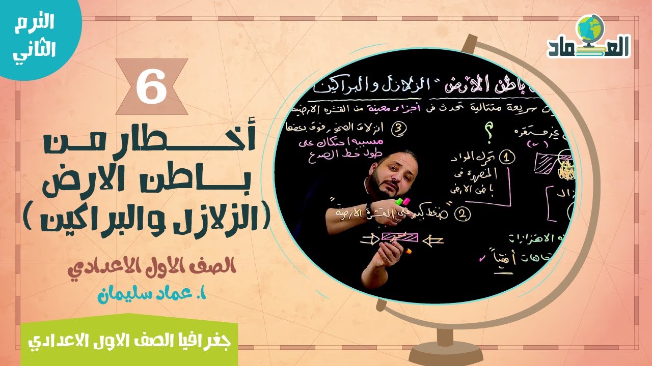 أخطار من باطن الارض الزلازل والبراكين - الدرس الرابع - الصف الاول الاعدادي