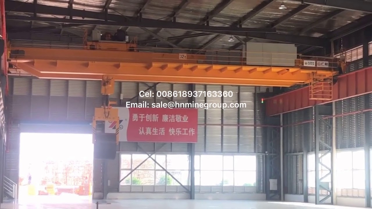 Anti-Sway Overhead crane unloads steel coils, Coil Handling Crane warehouse