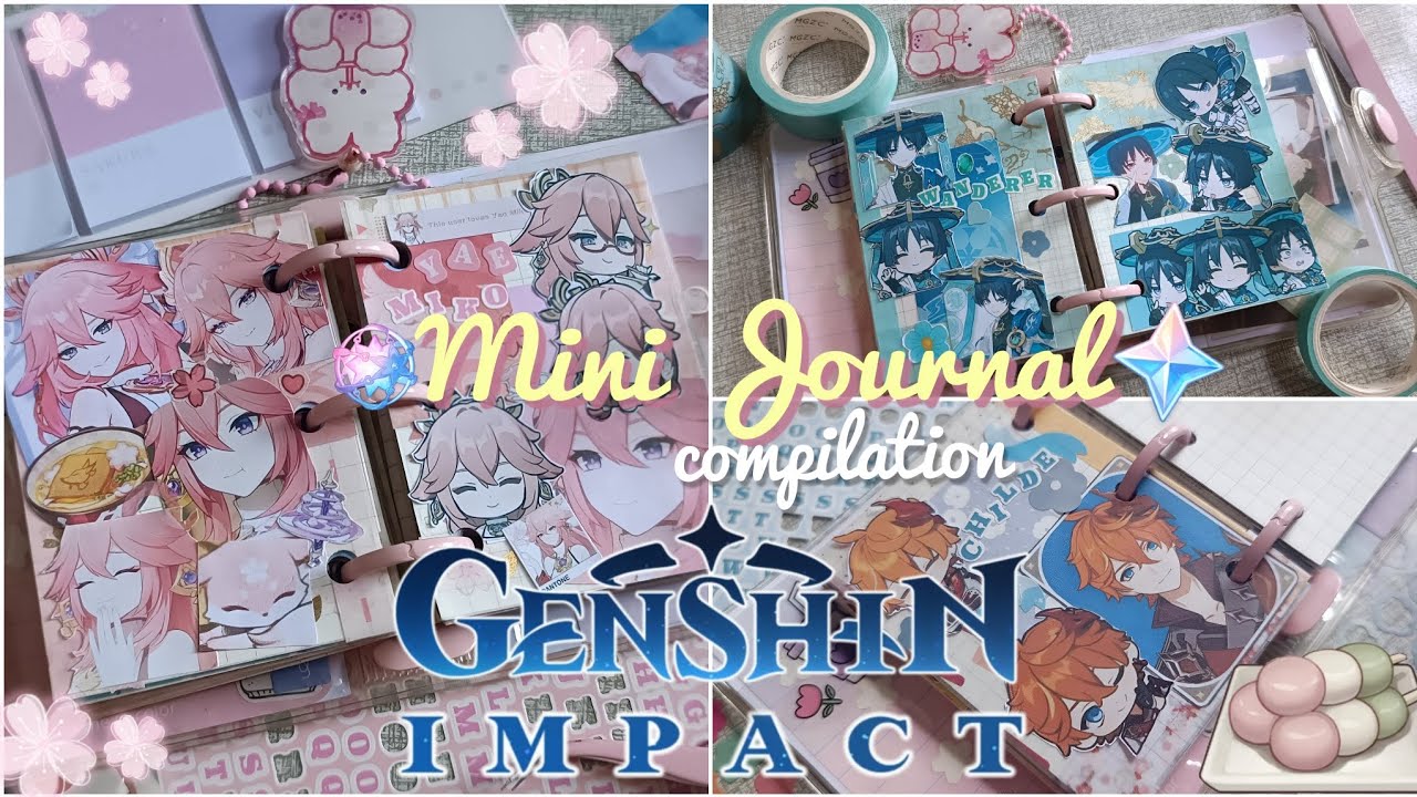 🍡 Genshin Impact Mini Journal Compilation 🌸(Yae Miko, Raiden Shogun,Hu Tao,Xiao,Klee,Kokomi...)
