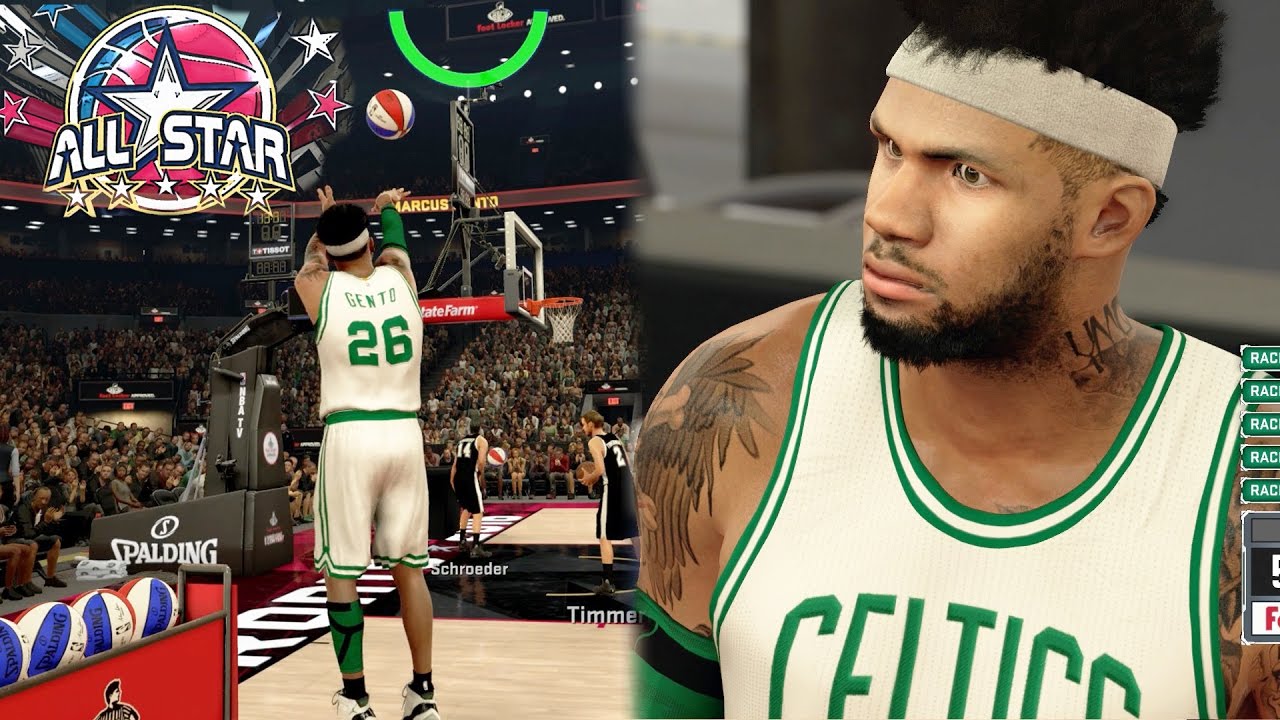 NBA 2k17 MyCAREER — Безумный конкурс трёхочковых бросков всех звёзд! Дженто против Клэя Томпсона ...