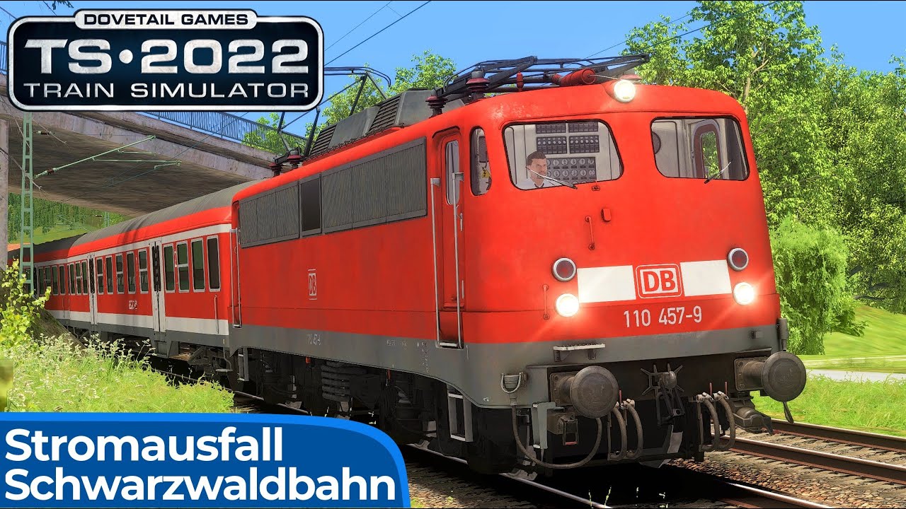 SCHWARZWALDBAHN | Stromausfall in der Oberleitung | TRAIN SIMULATOR 2022 | DB Regio Bügelfalte BR110