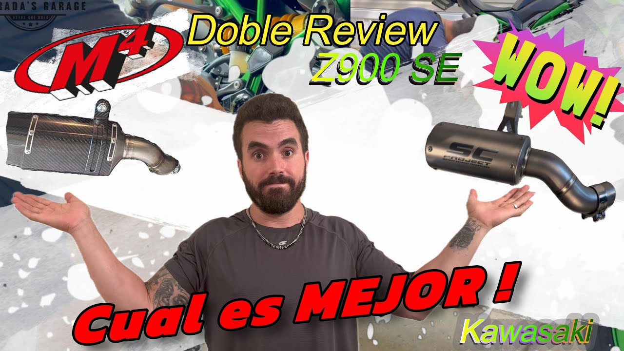 Review de slip-ons para Kawasaki Z900 SE 2024/2025 ~ M4 (original) vs ScProject (copia)
