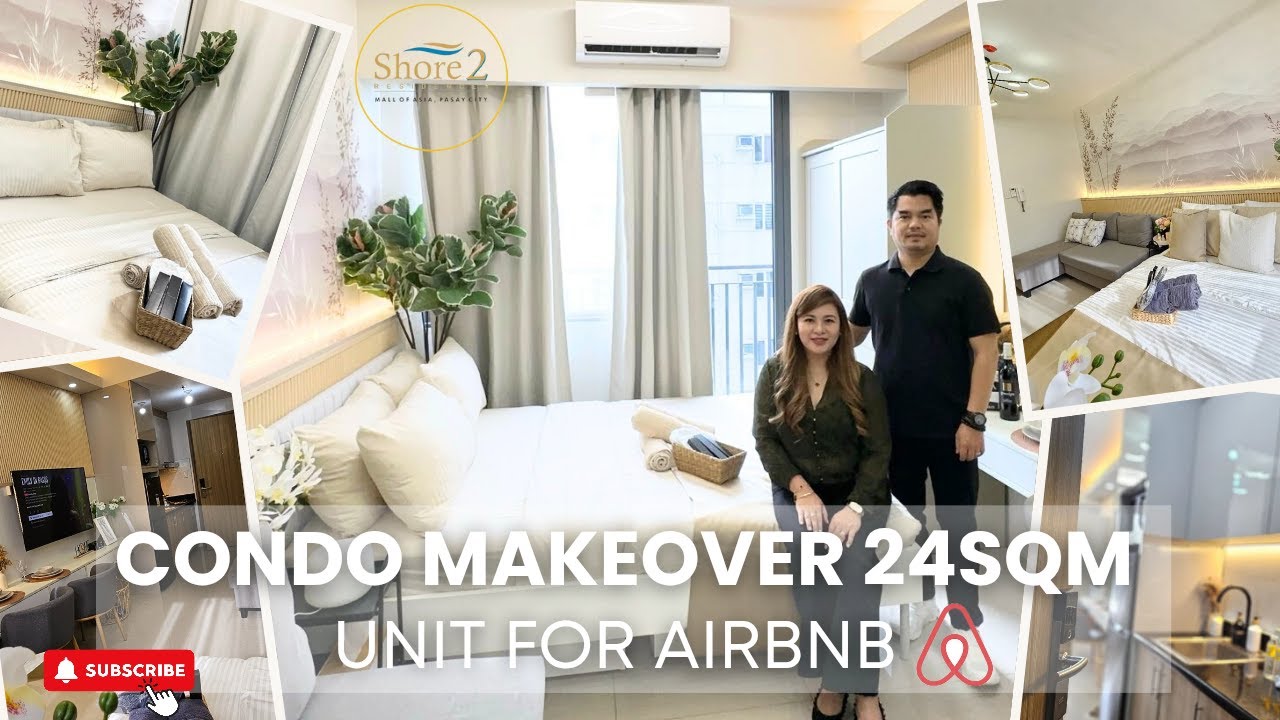 Small Condo, Big Transformation! Hotel - Style Makeover at Shore 2 Residences for AIRBNB!