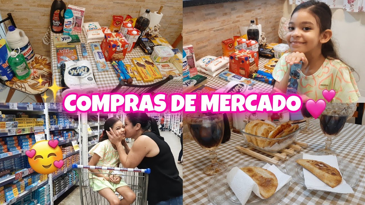 COMPRAS MERCADO QUANTO GASTAMOS 🛒🏡 + organização e noite pastel