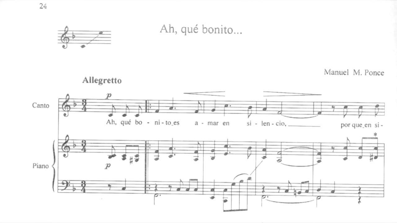 Ah, qué bonito (piano) - Manuel M. Ponce
