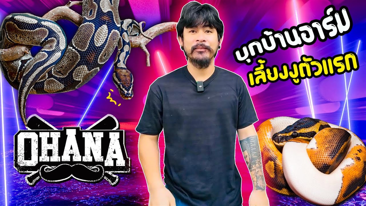 บุกบ้านอาร์ม OHANA รับน้องงูมาโนชญ์มาเลี้ยง