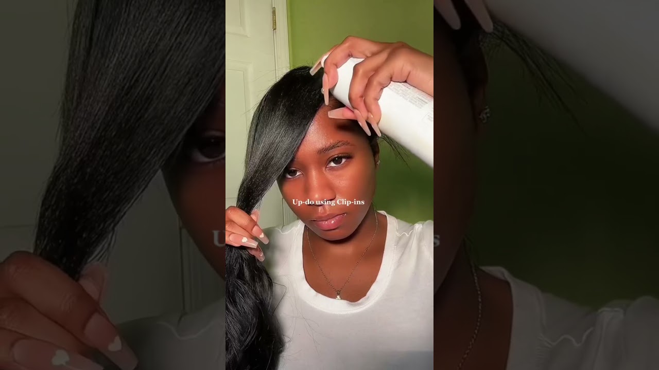90s INSPIRED UP-DO USING SYNTHETIC CLIP INS| niyellej