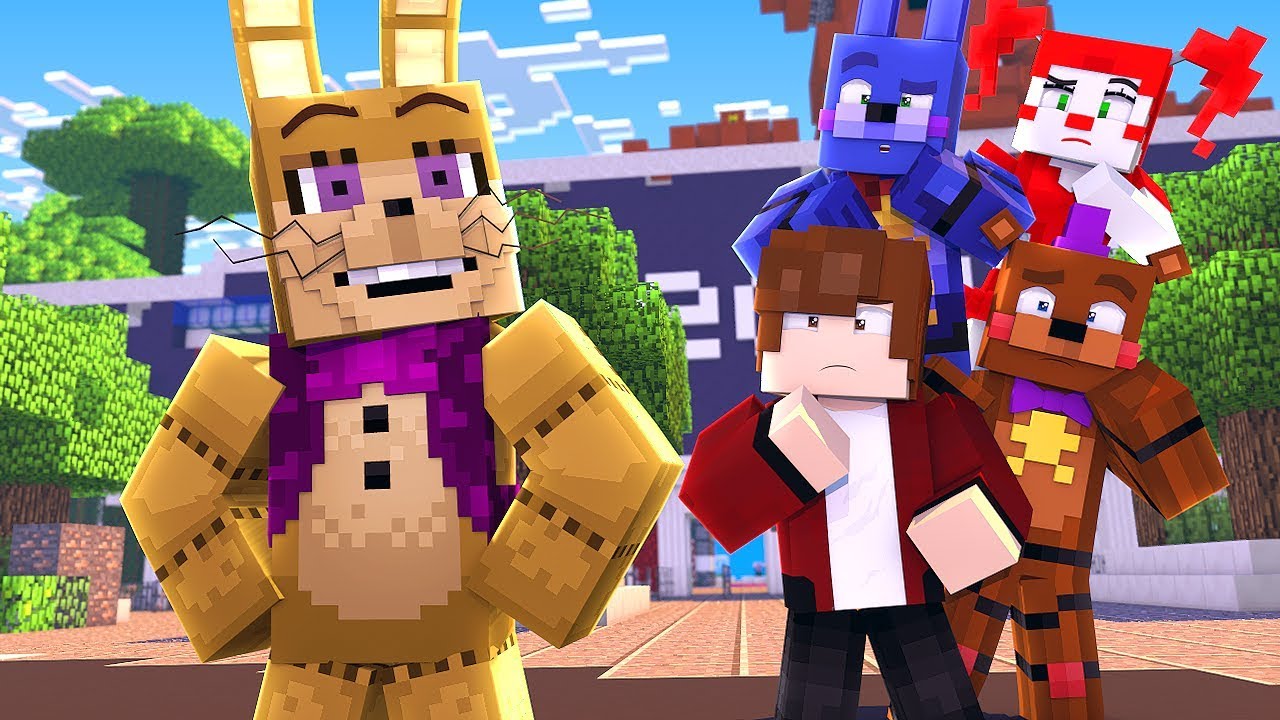 Minecraft FNAF 7 Pizzeria Simulator -  MEETING SPRING BONNIE?! (Minecraft Roleplay)