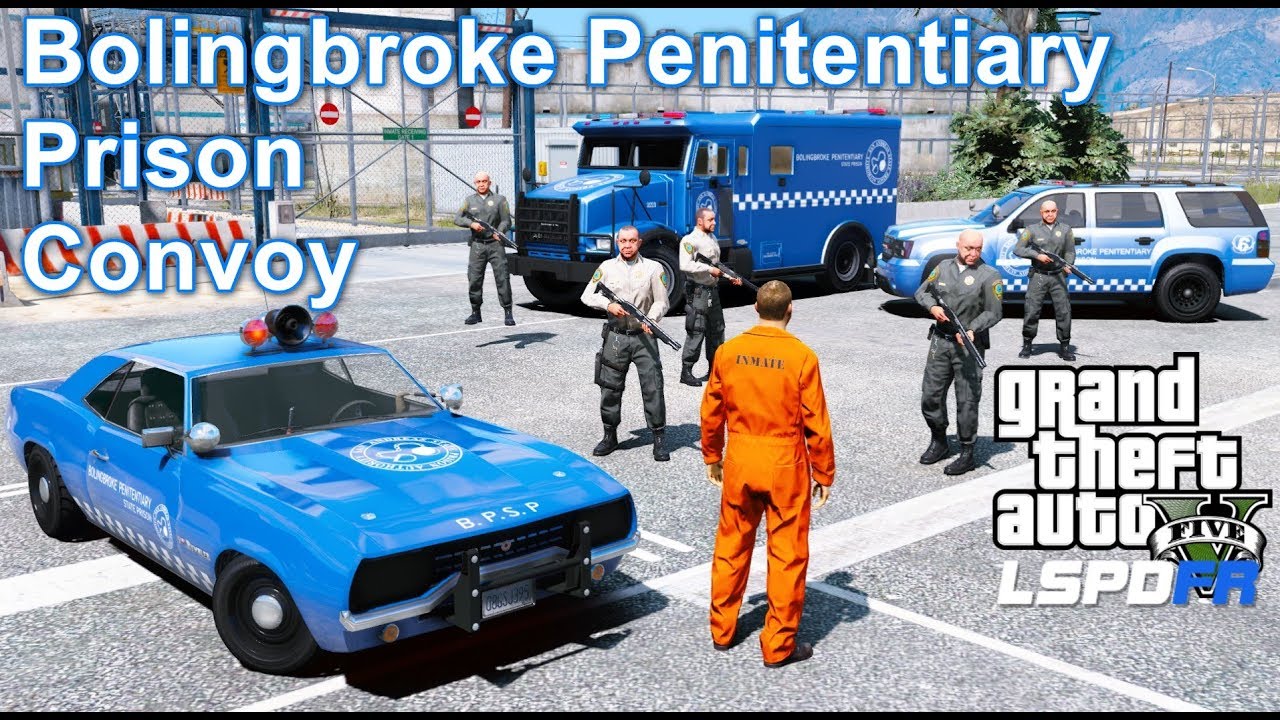 PRISONER TRANSPORTED TO MAXIMUM SECURITY PRISON BY CONVOY OF PRISON GUARDS - GTA 5 LSPDFR POLICE MOD