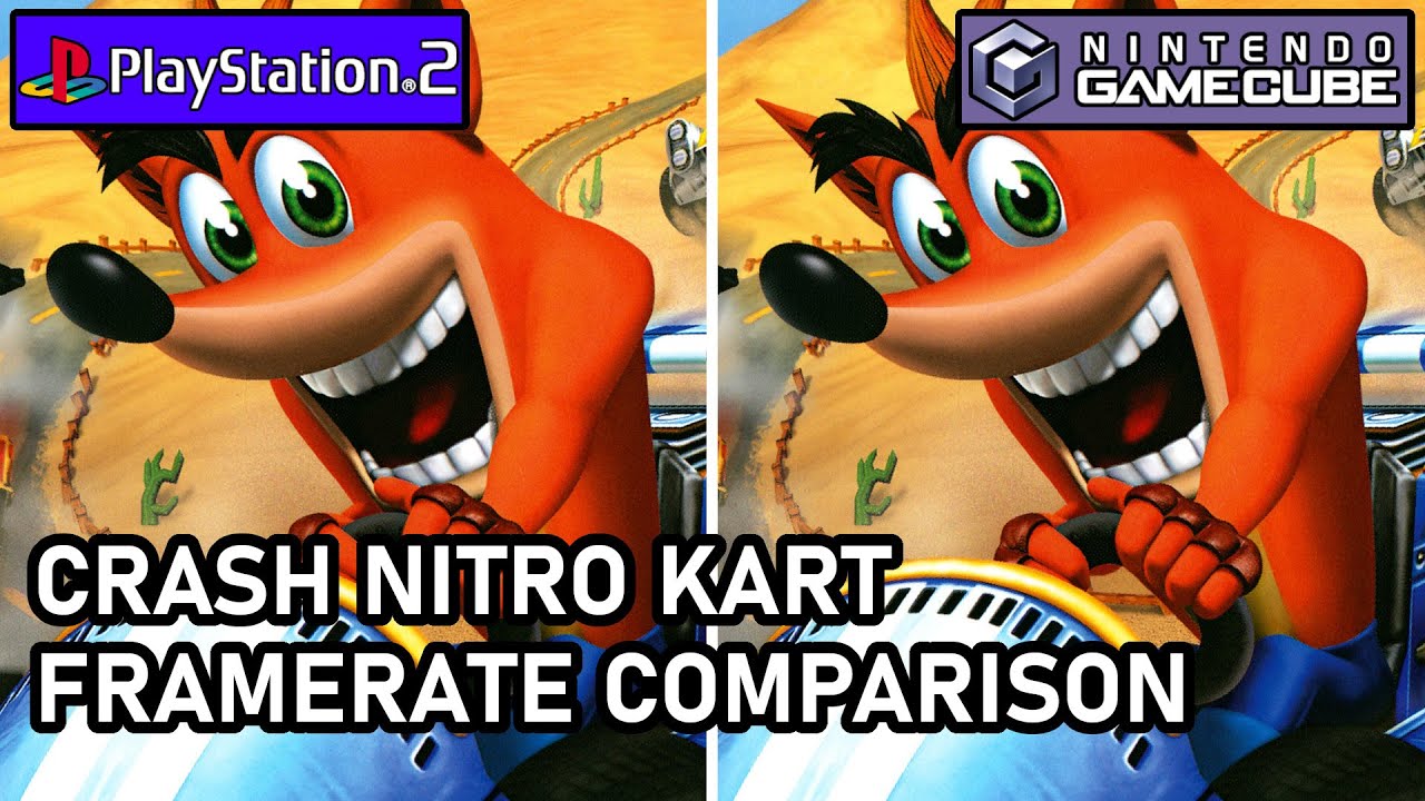 Crash Nitro Kart  |  PS2 vs Gamecube  |  Frame Rate Comparison