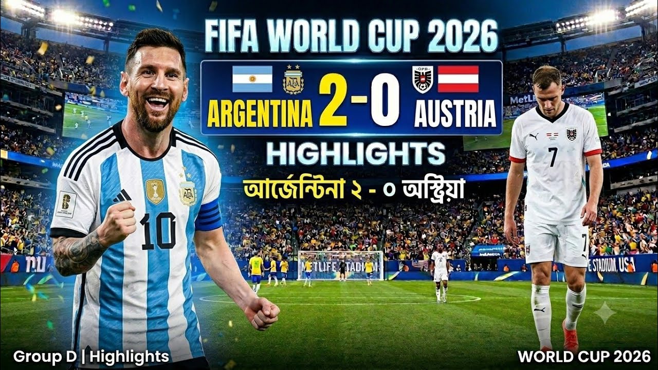 ARGENTINA 2 - 0 AUSTRIA | Extended Highlights & All Goals | FIFA World Cup 2026 | 22 June
