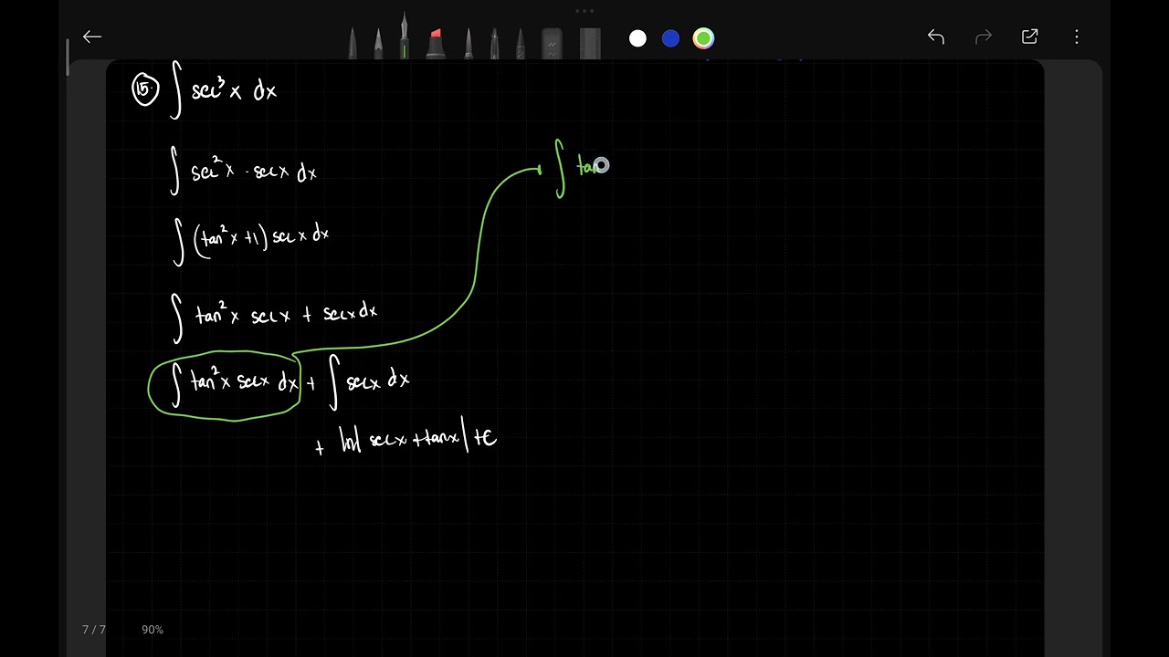 III.2.7. Trigonometric Integrals (Integrals involving Powers of Trigonometric Functions) Case 7