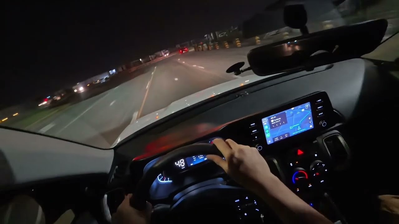KIA SONET LX AT CABIN NOISE | NIGHT POV DRIVING