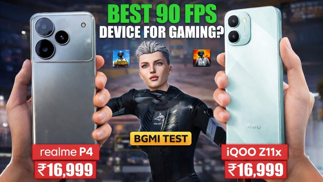 Iqoo Z11X Vs Realme P4 Bgmi Comparsion Test | Best Device For Bgmi? 🥀🥲