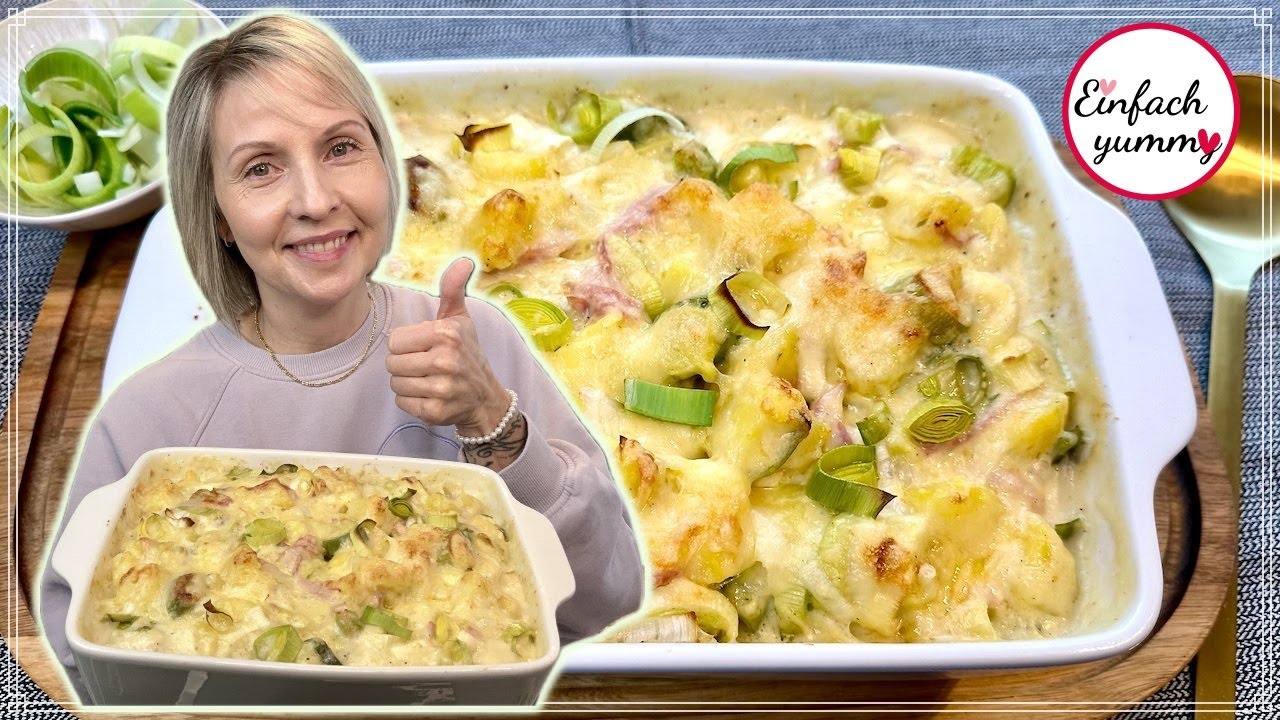 Kartoffel Lauch Auflauf mit Schinken 👩🏼‍🍳 Thermomix® TM5/TM6