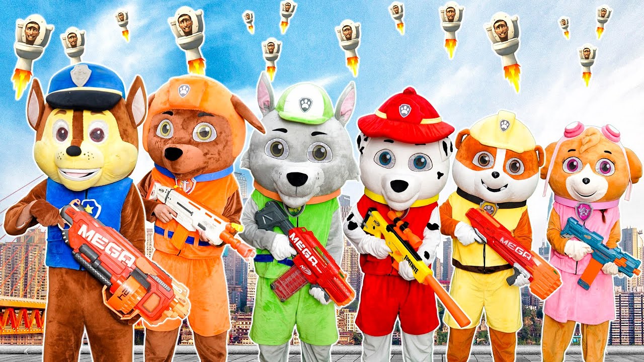 ¡Skibidi Toilet ha llegado! ¡El equipo de Paw Patrol, a la acción!