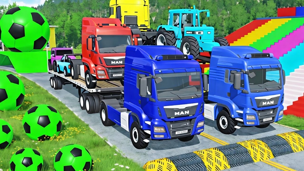 Flatbed Truck McQueen vs Potholes: Epic BeamNG.Drive Challenge 😱