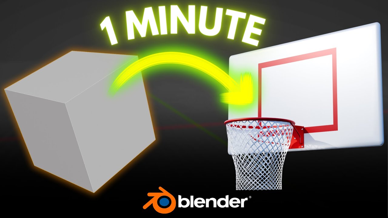 Create a Basketball Hoop in Blender in 1 Minute!