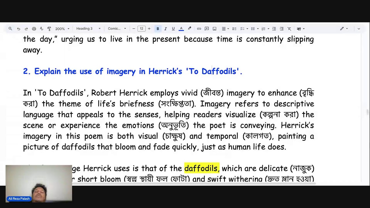 To Daffodils by Robert Herrick