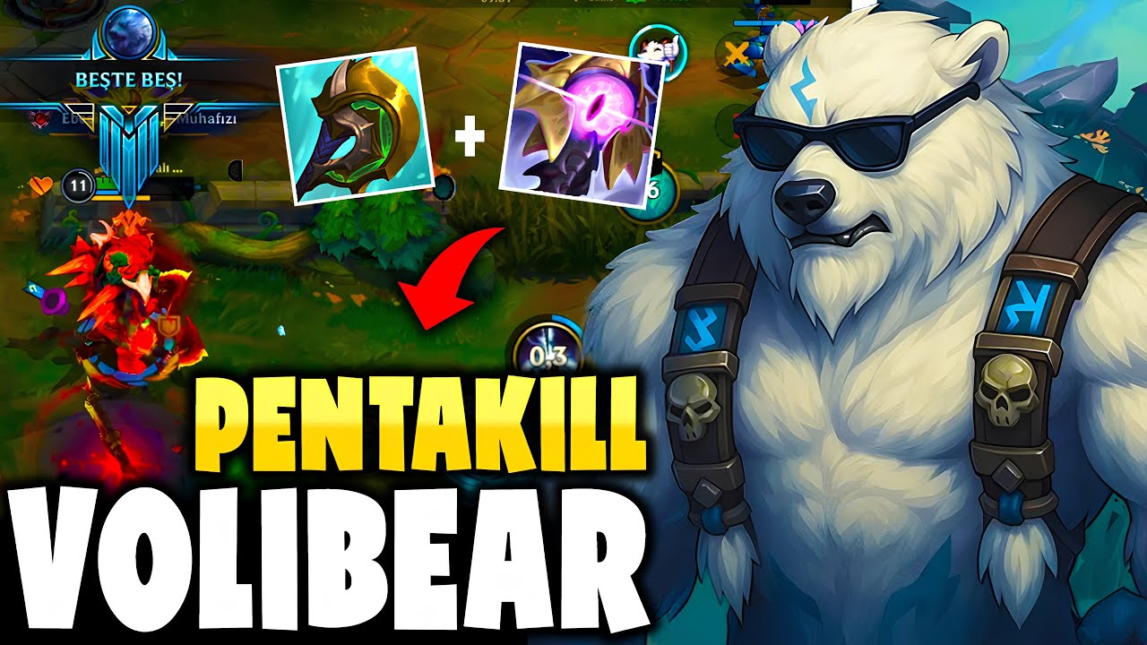 EFSANE PENTA ATTIRAN &Ccedil;İNLİ VOLIBEAR BUILDI | Wild Rift Volibear
