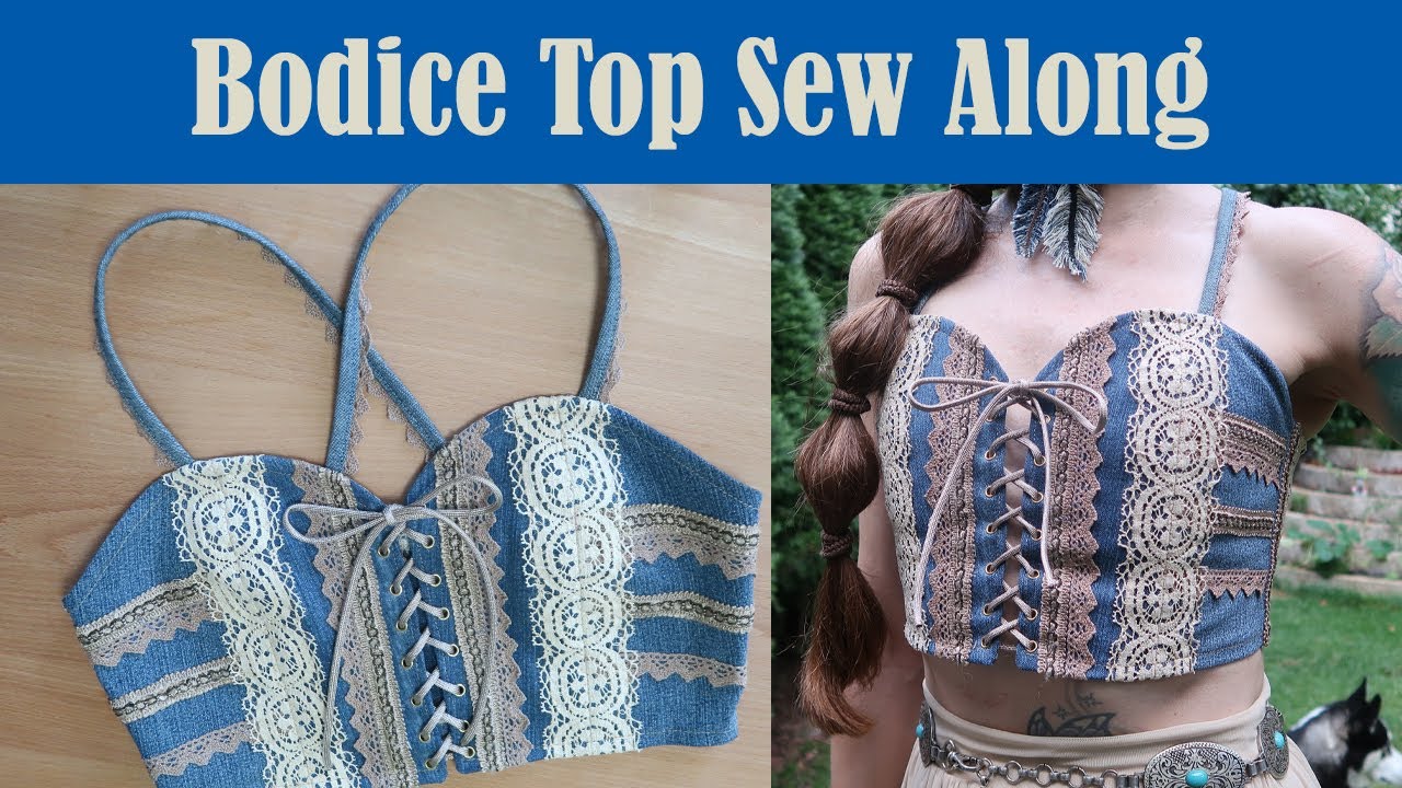 Old Jeans To Trendy Lace-Up Bodice: A Step-by-Step Tutorial