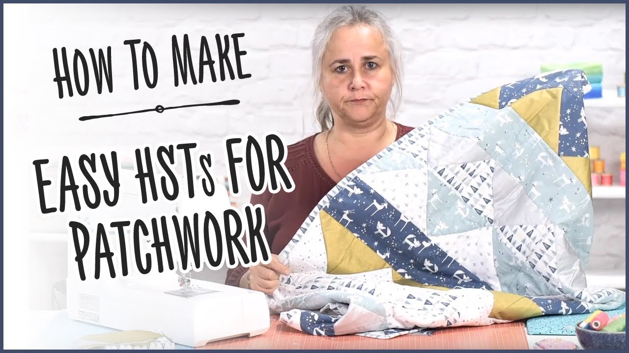 How to make Easy Half Square Triangles (HSTs) for Patchwork