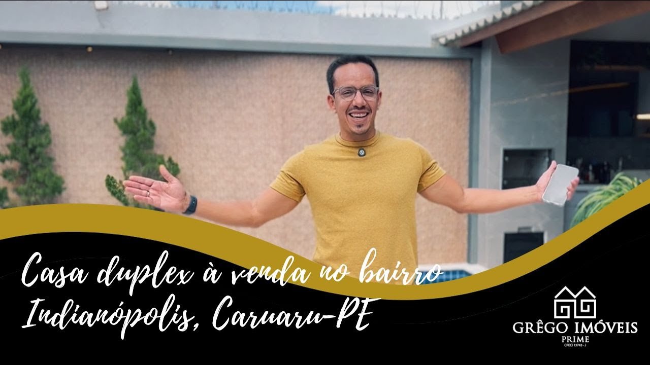 Casa duplex à venda no bairro Indianópolis | Caruaru-PE | GRÊGO IMÓVEIS PRIME | MÁRCIO GRÊGO