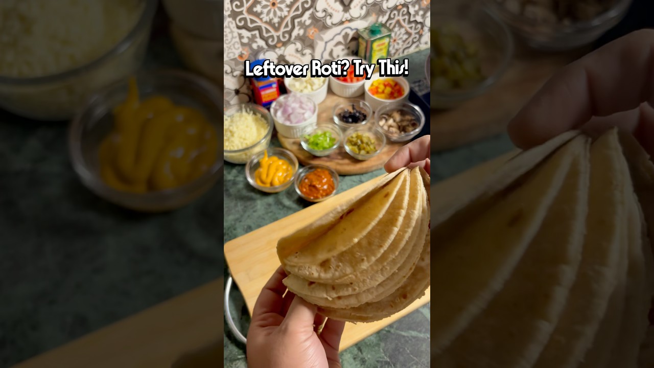 Leftover Roti Recipe | Easy Cheesy Quesadilla | Healthy Snack Idea 🌮