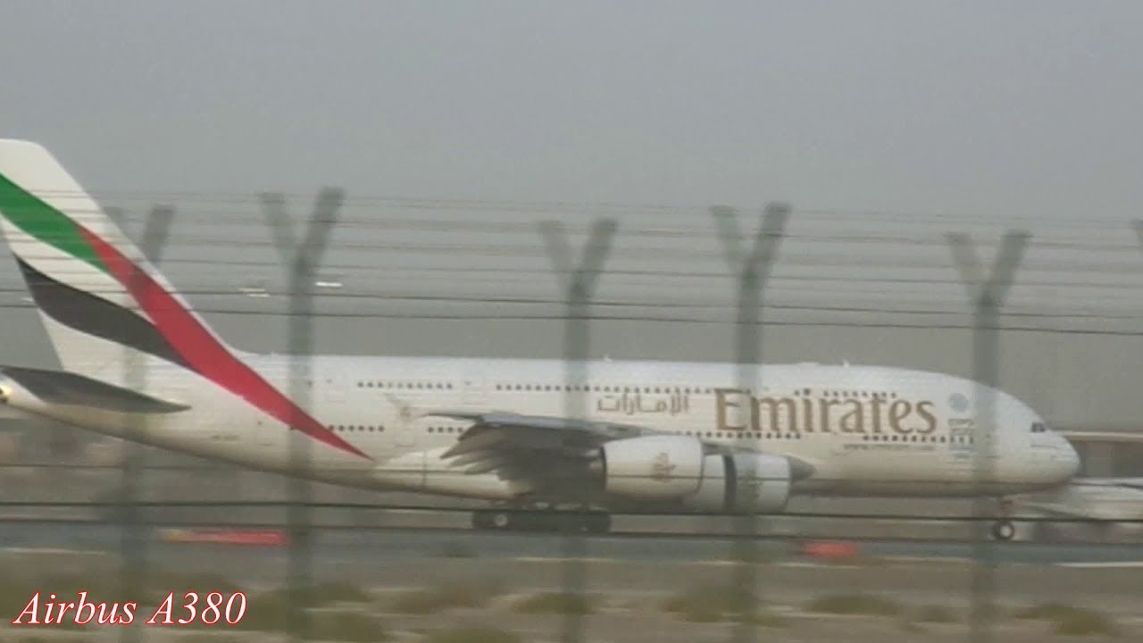 Emirates Airbus A330, A340, A380, Boeing 747, 777 Landing at Dubai International Airport!!!!