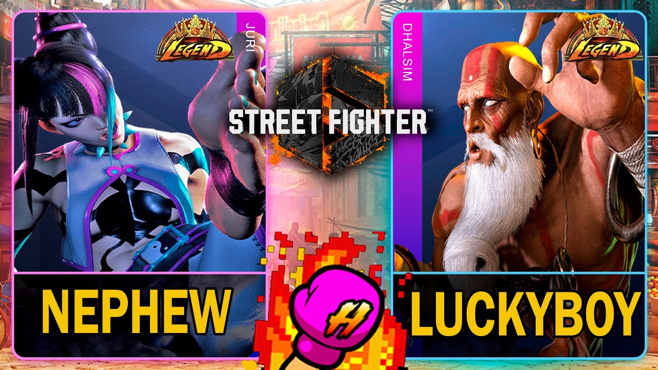 SF6 Nephew (JURI) VS Luckyboy (DHALSIM)🥊Street Fighter 6🥊スト6🥊4K 60ᶠᵖˢ