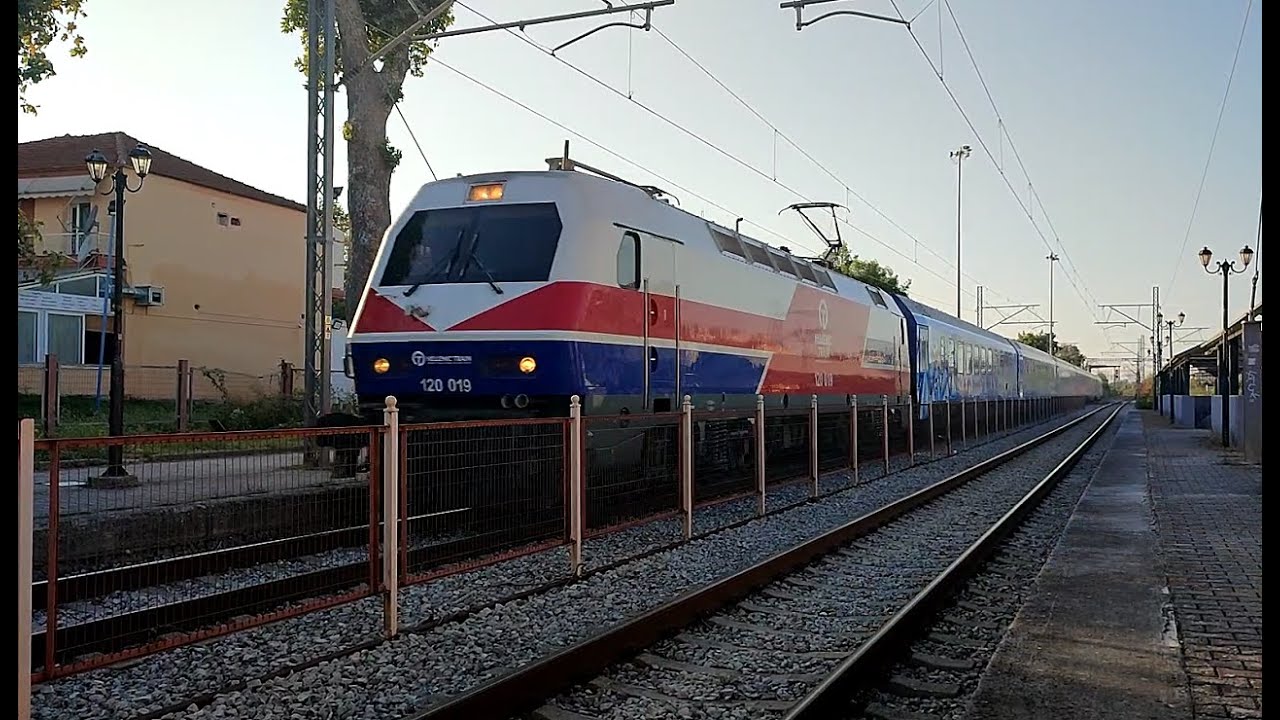 IC 57 horn show at Leptokarya Railway Station