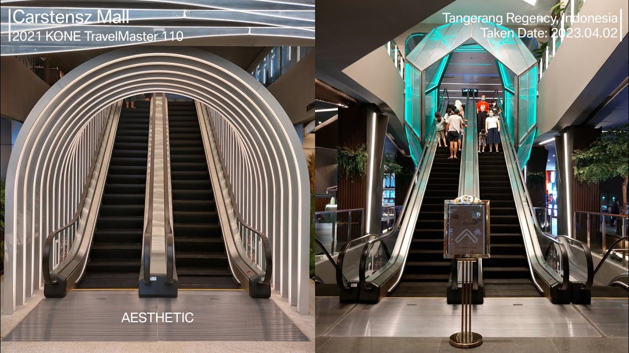 Aesthetic KONE TravelMaster 110 Escalators at Carstensz Mall, Tangerang Regency