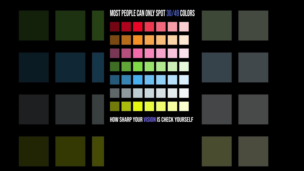 Super Eye Color Challenge 49 different color Boxes
