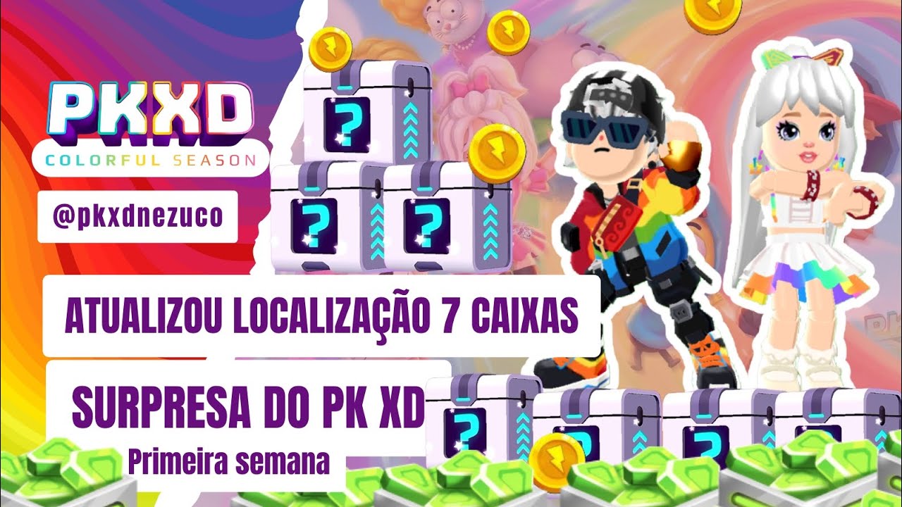 Novas Caixas SECRETAS temporada arco-íris divertido do PK XD