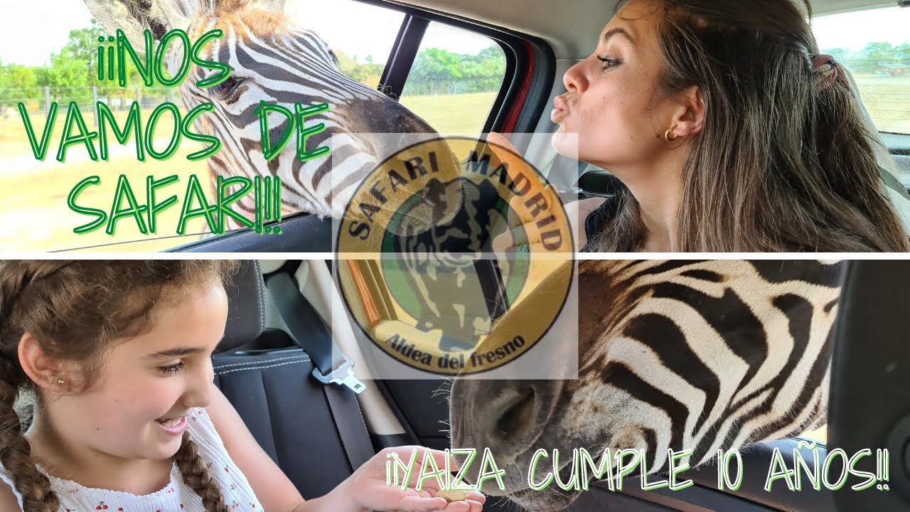 SAFARI MADRID 2021🐒 🦁  nos ATACAN + los monos SE MONTAN en mi coche 😱