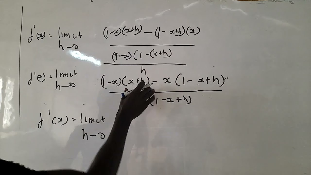 y=x/1-x find dy /dx using first principles