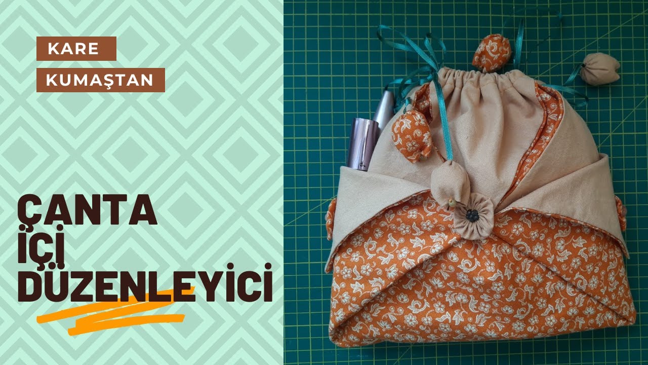 ÇANTA İÇİ DÜZENLEYİCİ NASIL YAPILIR? / ORIGAMI POUCH BAG TUTORIAL | SANİYE ÇAM #origamipouchbag