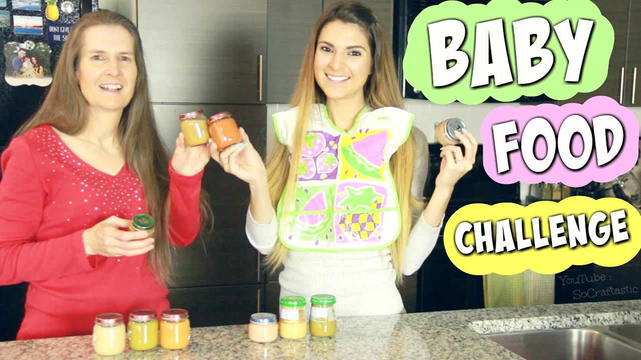 BABY FOOD CHALLENGE with my Mom | SoCraftastic