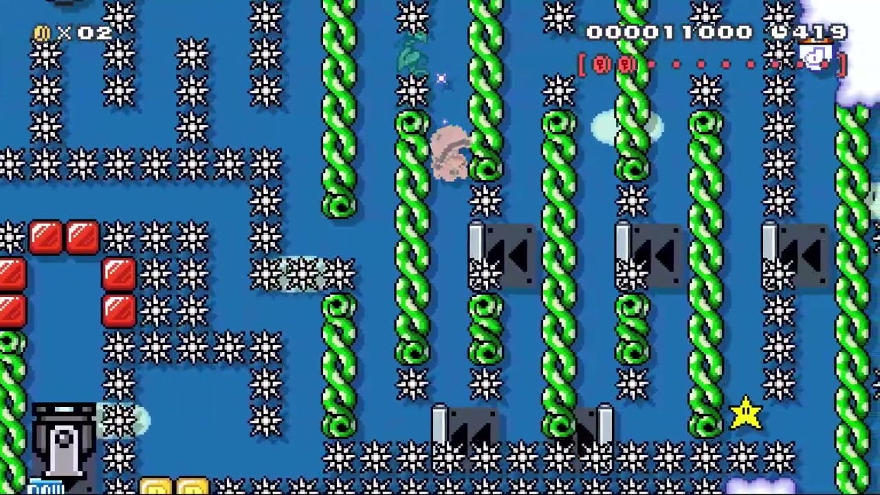 【マリオメーカー2】 the worlds longest star run
