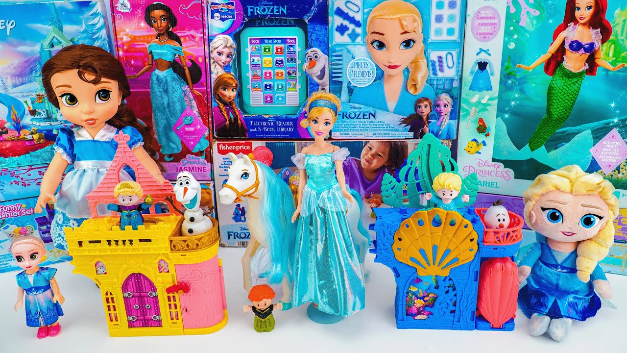 Unboxing Disney Princess Dolls Toys | Cinderella Doll with Horse Playset | Magic Castle Toy Couple