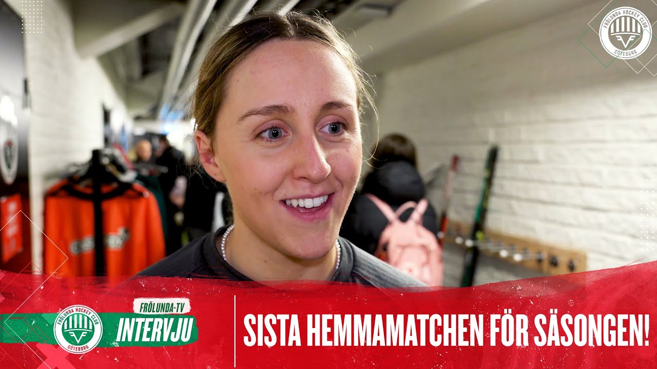 Hanna Olsson tackar för stödet i Frölundaborg