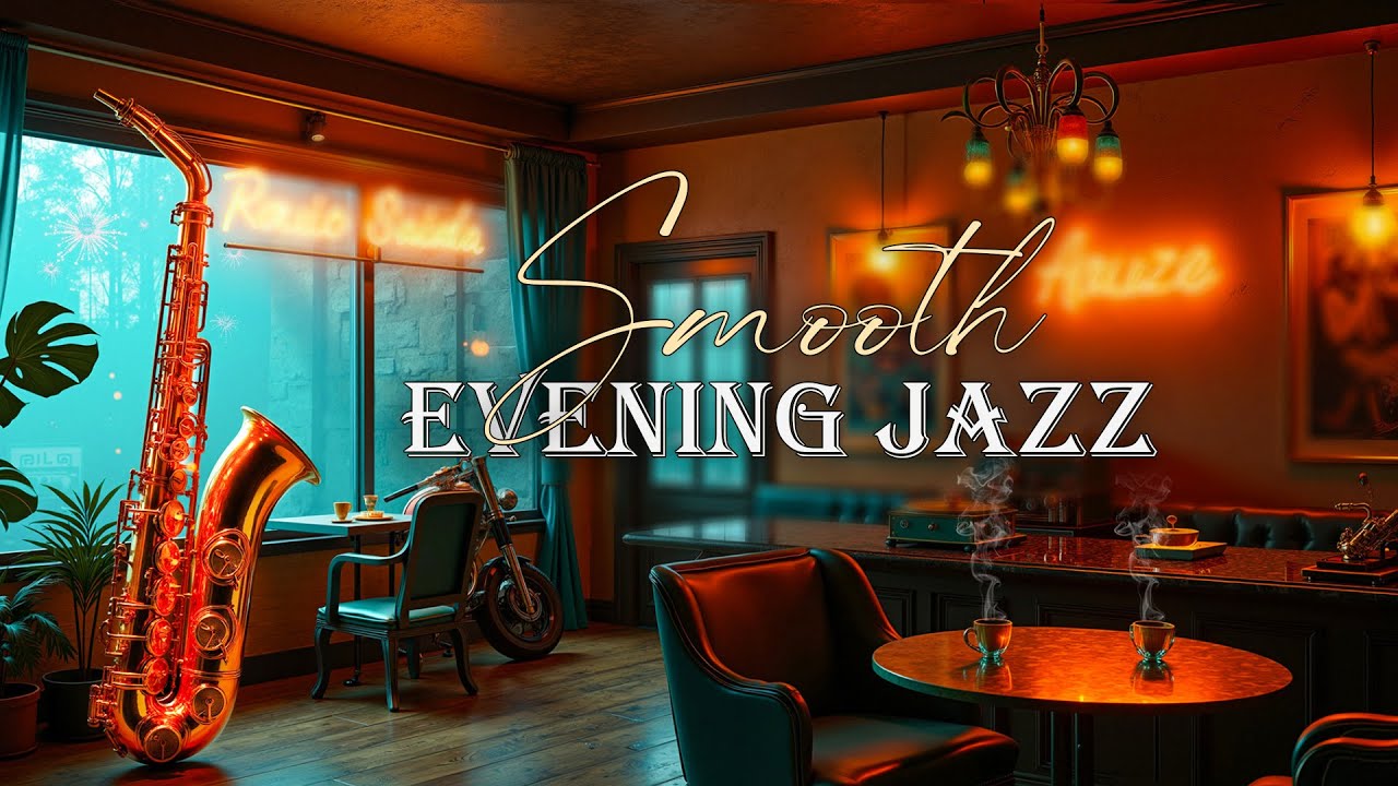 Smooth Evening Jazz Café ☕ Warm, Nostalgic & Intimate | Deep Relaxing Sax Ambience