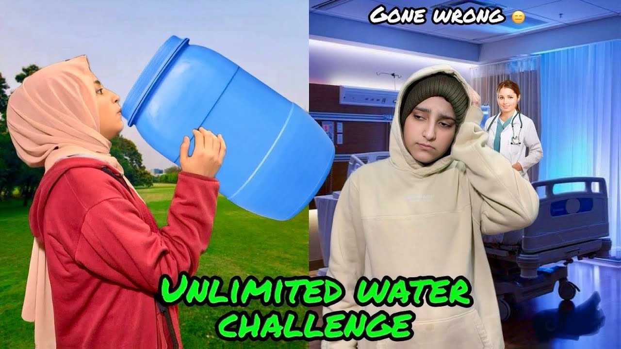 Boht dangerous challenge kar liya 😳| itna pani peeya ky tabiyat kharab ho gaye 🤣😍