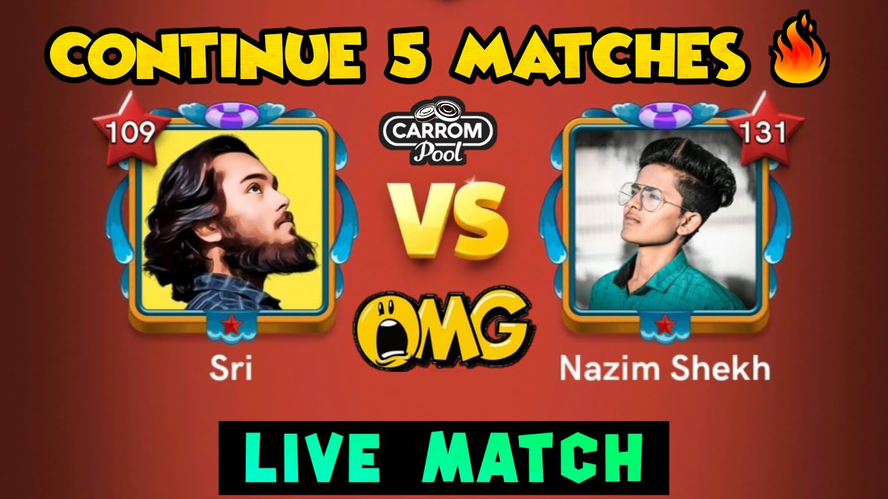 🌟Sri Vs Nazim🌟 Best of 5🔥 / Carrom Pool ❤️ OMG 🤩 First time in Carrom Pool 😲