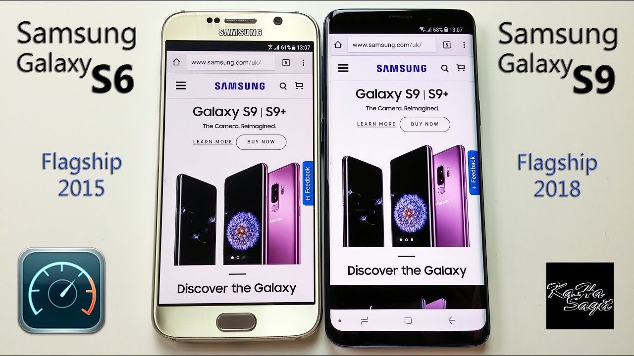 Samsung Galaxy S6 vs Galaxy S9 Speed Test - apps and web loading time