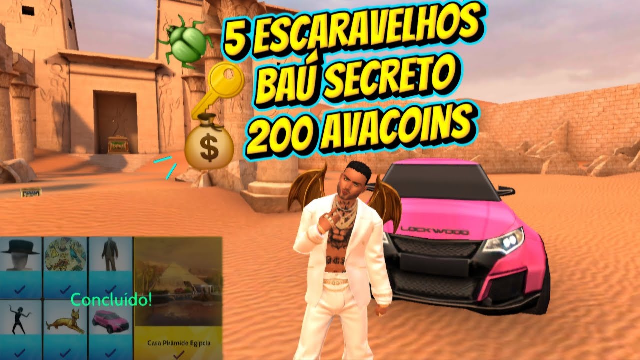 Como pegar os 5 Escaravelhos no Egito e ganhar 200 AVACOINS + Recompensas de 7 Dias | Avakin Life